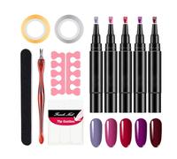 Stylos de Vernis Colorés pour les Ongles Pointe Fine à Durée Prolongée