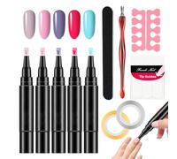 Stylos de Vernis Colorés pour les Ongles Pointe Fine à Durée Prolongée