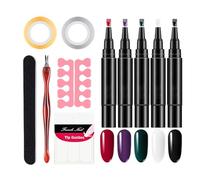 Stylos de Vernis Colorés pour les Ongles | Pointe Fine à Durée Prolongée | Stylo De Contour Pour La Peinture Des Ongles | Voyage Déplacement Professionnel Intérieur École Petite Amie Épouse