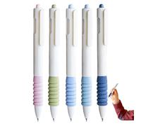 Stylos d'écriture neutres | Stylos neutres anti-bavures de 5 pièces esthétiques - Stylos à séchage rapide rechargeables avec stylet ST ultra fin de 0,5 mm pour une écriture