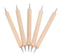 Stylos d'indentation feuille metal a repousser détails fins hêtre léger + stylet de gaufrage robuste en acier inoxydable facile à tenir pour la gravure métal à repousser Outils de modelage