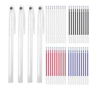 Stylos effaçables à chaud, 40 pièces rechargeables remplaçables stylos marqueurs 4 couleurs stylos marqueurs pour tissus stylo pour tissus effaçable marqueurs pour tissu pour couture et couture