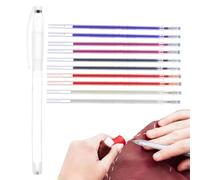 Stylos effaçables à la chaleur - Encre disparaissante, marqueurs rechargeables pour tissu avec 10 recharges, marqueurs de tissu | Marqueur de tours pour matelassage, tissus à la craie