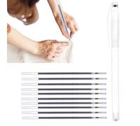 Stylos effaçables à la chaleur - Encre disparaissante, marqueurs rechargeables pour tissu avec 10 recharges, marqueurs de tissu | Marqueur de tours pour matelassage, couture, tissus à la craie