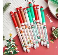 Stylos effaçables de Noël, encre lisse, 14,6 x 1,2 cm, fournitures d'écriture de vacances, outils de dessin festifs, pointe effaçable, pour salle de classe, bureau, journal, croquis, scrapbooking