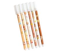 Stylos effaçables - Stylos à encre gel effaçables | Lot de 6 stylos à encre gel à motif Capybara | Avec gomme, résistant à la décoloration, prise en main confortable pour les esquisses d'art, les