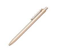 Stylos en métal élégants et réutilisables à encre fluide et sans interruption, parfaits for la prise de notes et la tenue d'un journal. Fournitures scolaires et de bureau.(Gold)