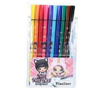 Stylos feutre - Na!Na!Na! - Surprise - 10 pièces - Pinceau et fineliner - Pour enfants