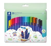 Stylos feutre - Staedtler - Triplus Color 323 C20 - Triangulaires - Pointe stable - 97% recyclé