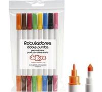 Stylos Feutres Alimentaires Double Pointe 4 Couleurs Multicolore
