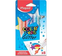 Stylos Feutres Pailletés Maped Color'Peps, 8 Compte (Paquet De 1)