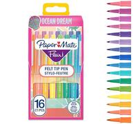 Pochette de 16 Stylos feutres Paper Mate Flair Océan Pointe moyenne 0,7 mm