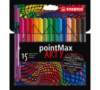 Stylos-feutres - STABILO pointMax - ARTY - Pack de 15 - avec 15 couleurs différentes