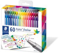 Stylos Fineliner Staedtler Triplus 0,3 Mm Couleurs Assorties 60Pk