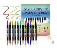 Stylos Gel - 12 Marqueurs Pour Vernis À Ongles À Double pointe| pointeFine Et pointeDe Pinceau Imperméables À Séchage Rapide, Outils De Conception D'ongles Longue Durée Pour Dessiner Des P