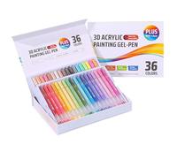 Stylos Gel Acrylique | Marqueurs avec Pointe de Précision 1.0 mm,Stylos Gel 3D - Pour Papier Feuilles De Papier Pierre Verre Tissu Bois Albums Coloration Écriture Dessin