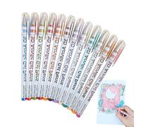 Stylos Gel Acrylique - Set Art Marqueurs Acryliques Multicolores - Marqueurs de Dessin à Base d'Eau pour Tissu Pierre Cartes Doodle Toile Papier Scrapbook et Projets Créatifs