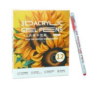 Stylos Gel Acrylique - Set de Marqueurs à Peinture Acrylique pour Roches,Marqueurs Dessin Aquarelle pour Papier Bois Cartes Pierre Toile Art Décoratif