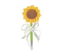 Stylos Gel Fleurs,Stylos Décoratifs au Crochet | Outils De Crochet Tricoté Fournitures D'écriture Décoratives Papeterie Pour Filles Enseignants Travail Scolaire Cadeau De Fête Invités Mariage