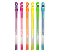 Stylos gel néon parfumés aux fruits ? Set de 6 couleurs multicolor TU