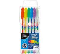 Stylos gel pailletés 6 couleurs Kidea