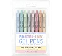 Stylos gel pastel 8 couleurs pastel Peter Pauper Press