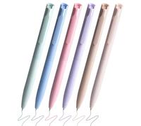Stylos gel | Pointe stylo à séchage rapide Couleurs assorties | 6 pièces rétractables Pointe fine 0,5 mm Écriture douce Papeterie Multicolore Pour croquis, notes dessins griffonnages