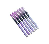 Stylos Gel Violet Pastel - Lot de 6 Stylos Kawaii en Encre Noire | Écriture Douce & Fluide, Stylo Fin 0.5 mm | Papeterie Étudiante, Bureau, Bullet Journal, Agenda, Fournitures Scolaires