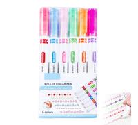 Stylos incurvés colorés - 15 x 1 cm ABS à double pointe - Marqueurs multicolores - Parfaits pour un journal, le scrapbooking, le dessin, la prise de notes, l'école, le bureau, la planification