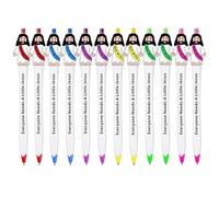 Stylos Jésus avec message inspirant, paquet de 12 stylos chrétiens avec charme du petit Jésus, stylo à bille de 0, 7 mm à écriture lisse pour un usage quotidien, église et panier Pâques, stylo