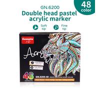Stylos Marqueurs De Peinture Acrylique Extra Fins,Pointe À Points,Peinture Rupestre,Tasse,Céramique,Verre,Bois,Tissu,Toile,Métal,84/36 Couleurs - Type 48 Colors 6200-48
