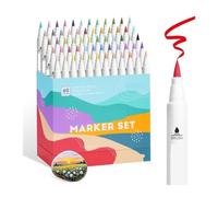 Stylos marqueurs de peinture, Pointe pinceau, 90 couleurs | Compatible multi-surfaces for diverses créations de peinture à la main et de bricolage(90B)
