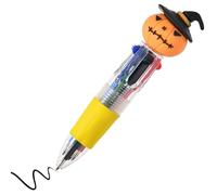 Stylos Multi Couleurs | 4 Stylos Bille Colorés Thème Halloween | Fournitures de Bureau à Écriture Fluide pour Cours et Loisirs