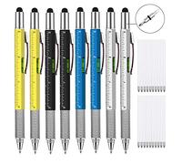 Stylos multi-outils 6 en 1 outils gadget EDC avec tournevis règle niveau stylet et stylo à bille High Tech cool pour hommes Bricolage Aide