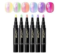 Stylos Peinture pour Ongles Crayon Gel Pailleté 6 Couleurs