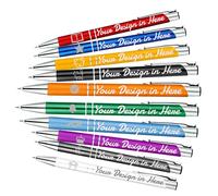 Stylos personnalisables avec gravure - Stylos à bille personnalisés pour texte, logo ou nom - cadeaux de Noël et mariages - 10-50 pièces - Stylos uniques avec impression sur mesure