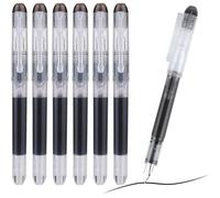 Stylos Plume jetables noirs - 6PCS - Plume extra fine - Croquis, calligraphie, journalisation