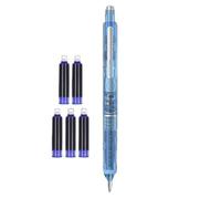 Stylos-Plume - Plume Moyenne 0,38 mm, Corps Transparent, Instrument D'Écrit | Stylo-Plume - Écriture précise pour notes et croquis | Pointe fine 0,38 mm, réservoir visible, corps translucide, prise confo