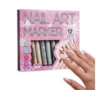 Stylos Pour Dessin Sur Ongles | 12 Pièces Manucure Séchage Rapide | Set De Stylos Marqueurs Pour Ongles Femmes | pour Amatrices Mère Copine Débutantes Salon Studio à Domicile