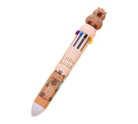 Stylos pour enfants, stylo multicolore,Stylo de couleur rétractable multiple - fournitures scolaires de papeterie Capibara pour dessin animé, stylo à pointe fine pour enfants et adu