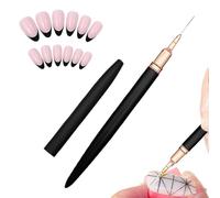 Stylos pour NaIil Art - Revêtement pour ongles, stylo japonais noir à tirer, couleur or rose, outil professionnel pour nail art, brosse à ongles - Liner pour ongles Easy Holding