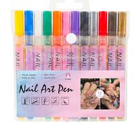 Stylos pour Nail Art, 12 couleurs, marqueurs lisses à séchage rapide, étanches, anti-fuite, Non irritants pour les lignes, points, lettres, détails
