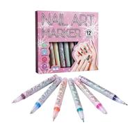 Stylos pour Ongles,Résistants aux Traces, Haute Pigmentation, Lot de 12 | Marqueurs De Dessin D'Ongles | Pour Amateurs Femmes Mère Copine Professionnels Débutants Salon À Domicile Usage Quotidien