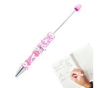 Stylos pour perles - 14,5 x 1,6 cm - Stylo à bille en forme de boule - Couleur macaron - Stylo à colle à perles fait à la main - Mignon et cool - Pour l'école d'enseignement