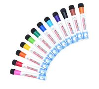 Stylos pour tableau blanc avec gomme sur le dessus, 12 couleurs | Lot de 12 marqueurs de couleur pour cartographie des leçons, notes de réunion, mises à jour du tableau de présentation