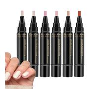 Stylos pour vernis à ongles - 6 pièces, stylo pour vernis à ongles, séchage rapide | Outil de conception de de couleur longue durée, ensemble de marqueurs de pour manucures à