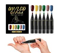 Stylos pour vernis à ongles - Marqueurs de dessin à pointe fine 6 couleurs, kit de peinture pour ongles à séchage rapide, outils de décoration de manucure de précision | Femmes dame mère débu