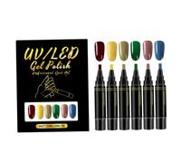 Stylos pour vernis à ongles, stylos pour vernis à ongles gel, lot de 6, séchage rapide, ensemble multi-teintes