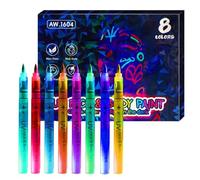 Stylos Réactifs À La Lumière Noire UV - Kit D'encre Lavable, Tatouage Temporaire De La Peau, Bâtons De Dessin Lumineux | Projet D'école D'anniversaire Pour Garçons Et Filles, Fournitures De Mascarade