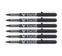 Stylos roller V Ball VB5 - PILOT - Encre liquide - Pointe métal Fine - Noir